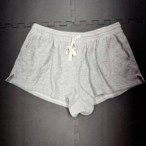 Aerie Gray Drawstring Lounge Shorts Size L